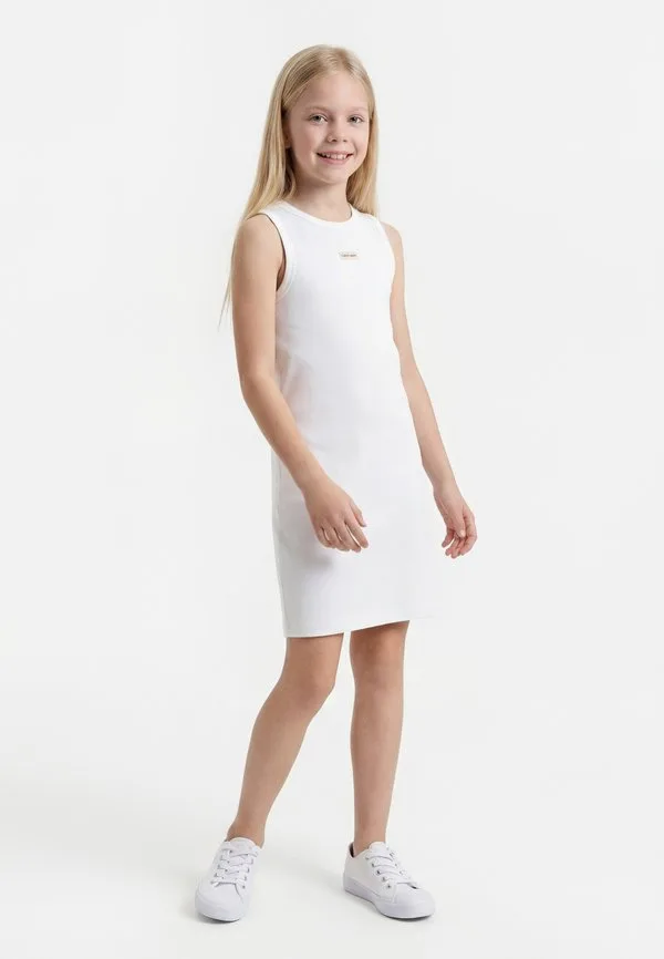 Платье без рукавов из трикотажа Calvin Klein Jeans, Bright White