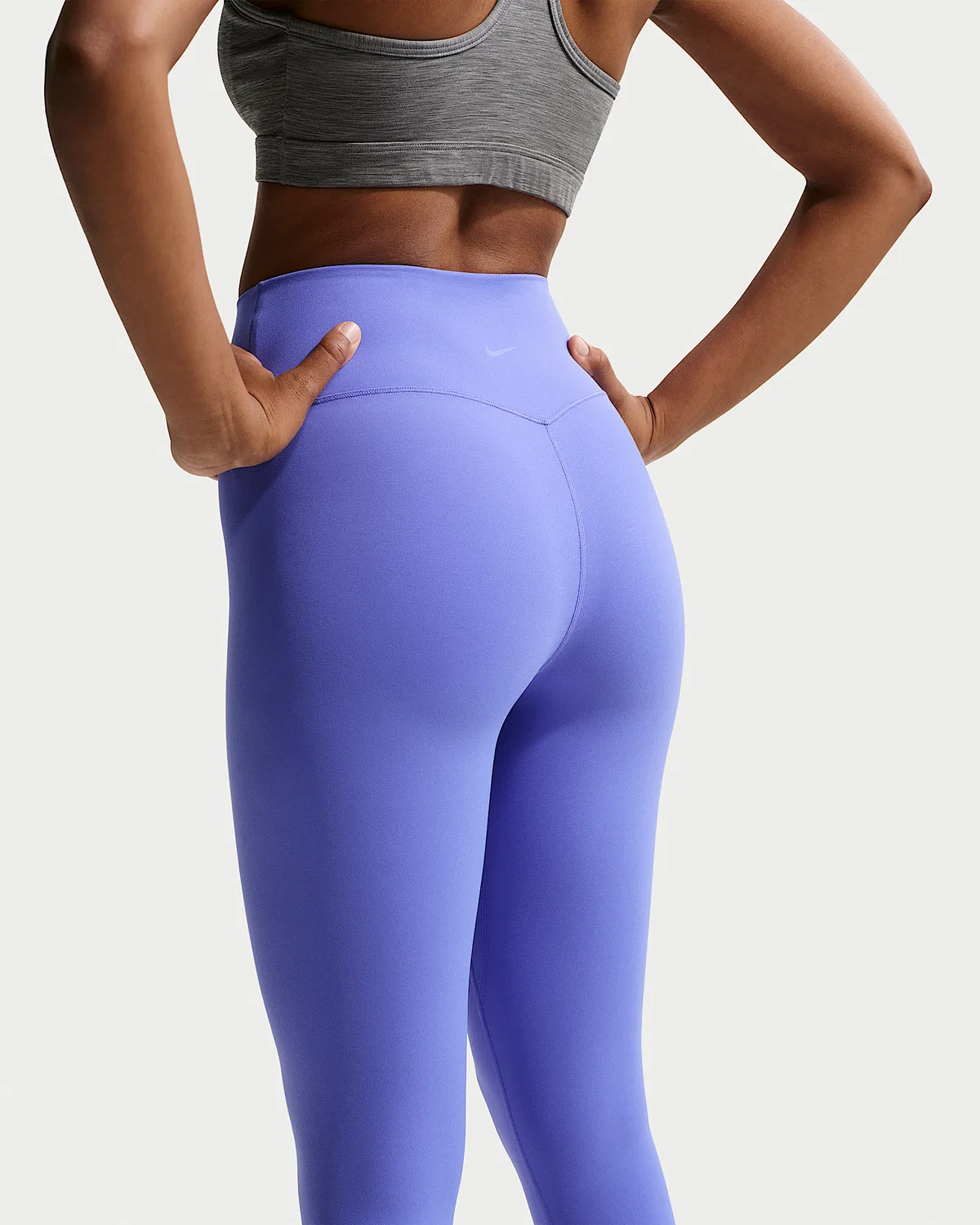 Женские леггинсы Nike Zenvy с высокой талией 7/8, без переднего шва, Sapphire/White — фото 3
