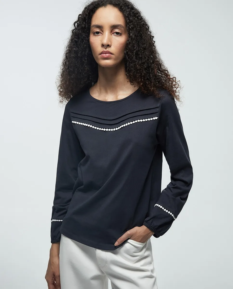 

Романтическая футболка Sfera, темно-синий