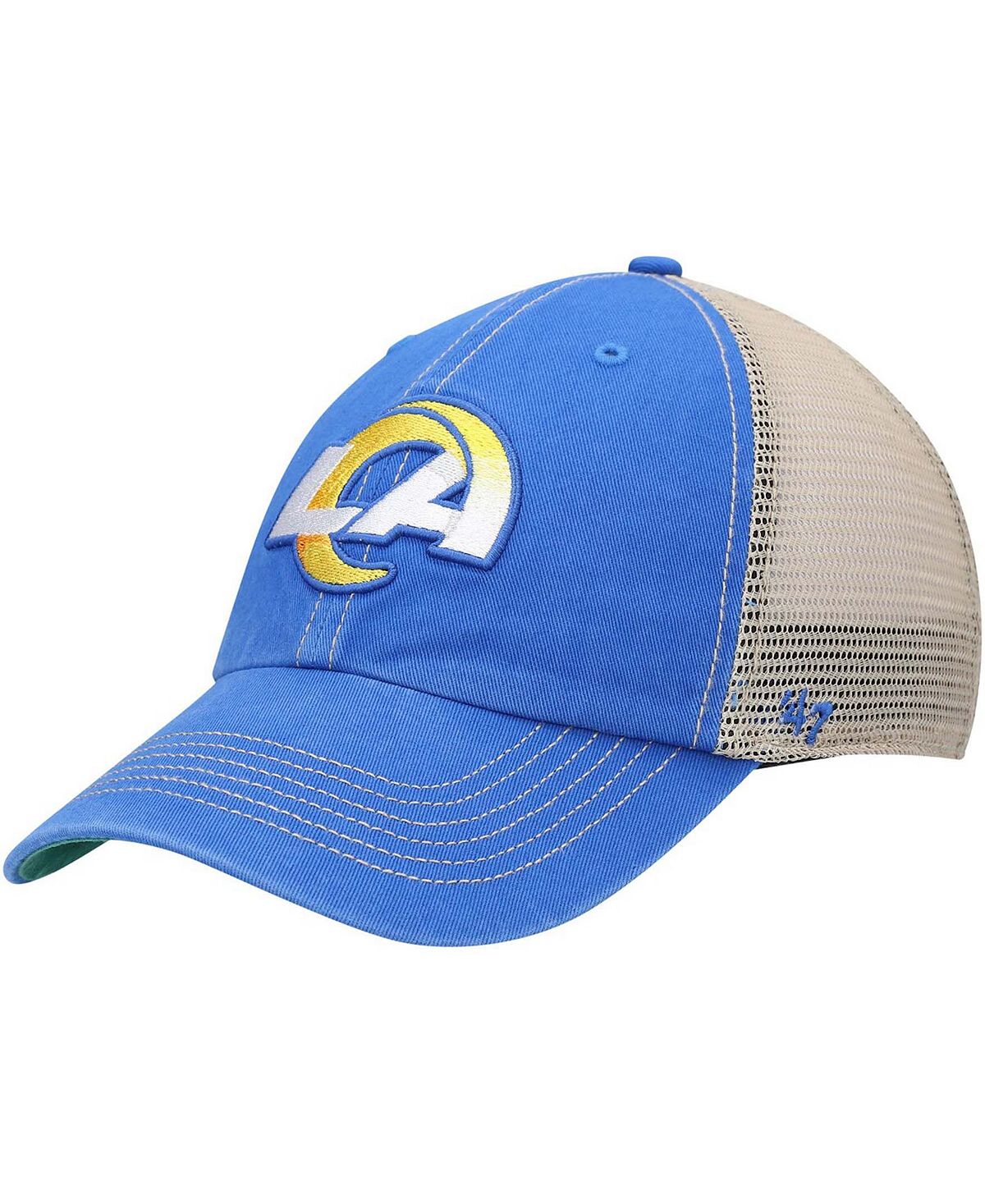 

Мужская кепка Royal, натуральный цвет Los Angeles Rams La Trawler Trucker Clean Up Snapback '47 Brand