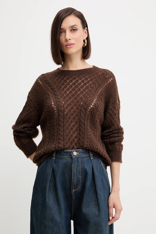 

Шерстяной свитер Twinset, коричневый