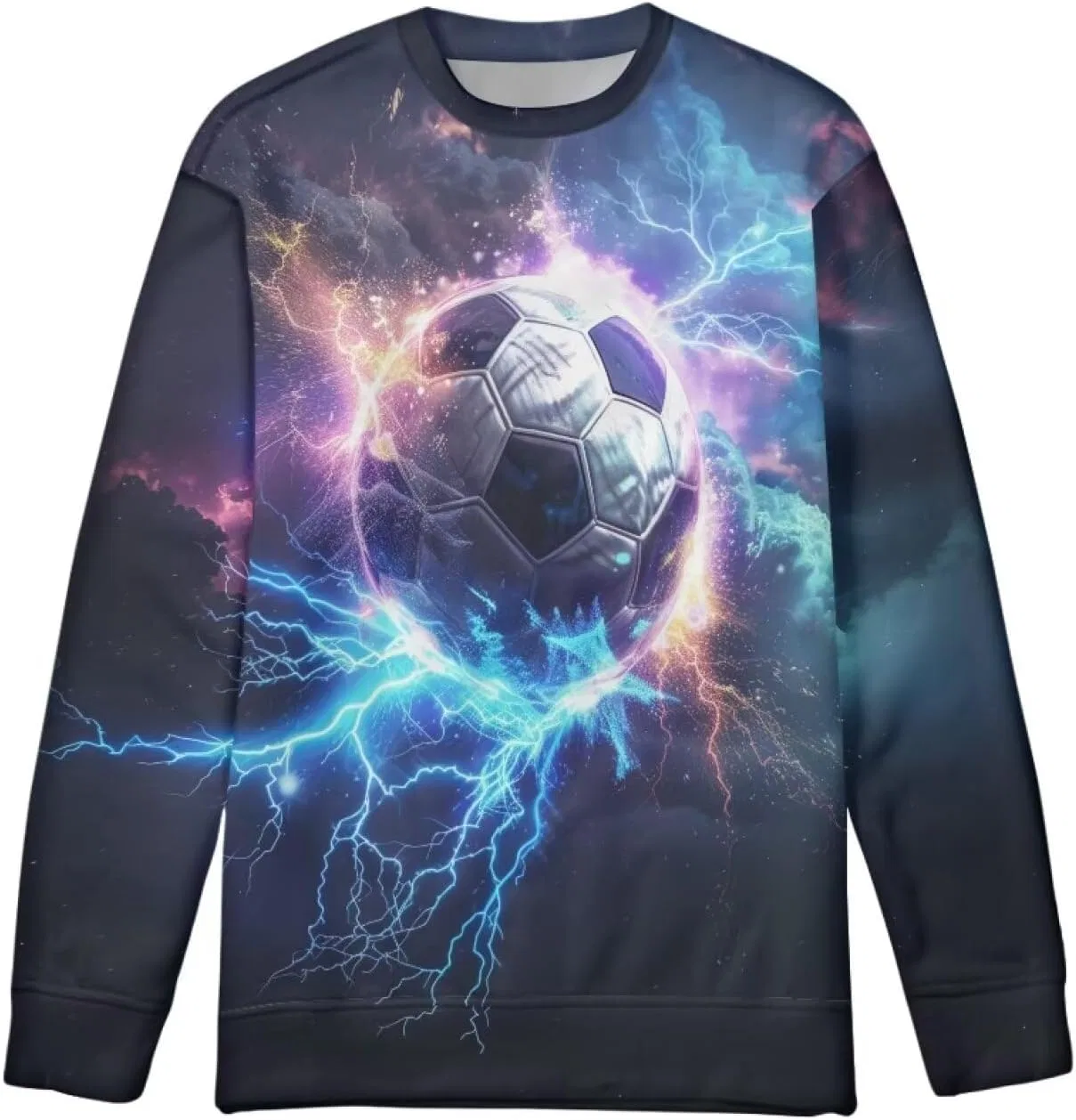 Свитшот детский с принтом ZPINXIGN, 1 Soccer Lightning — фото 3