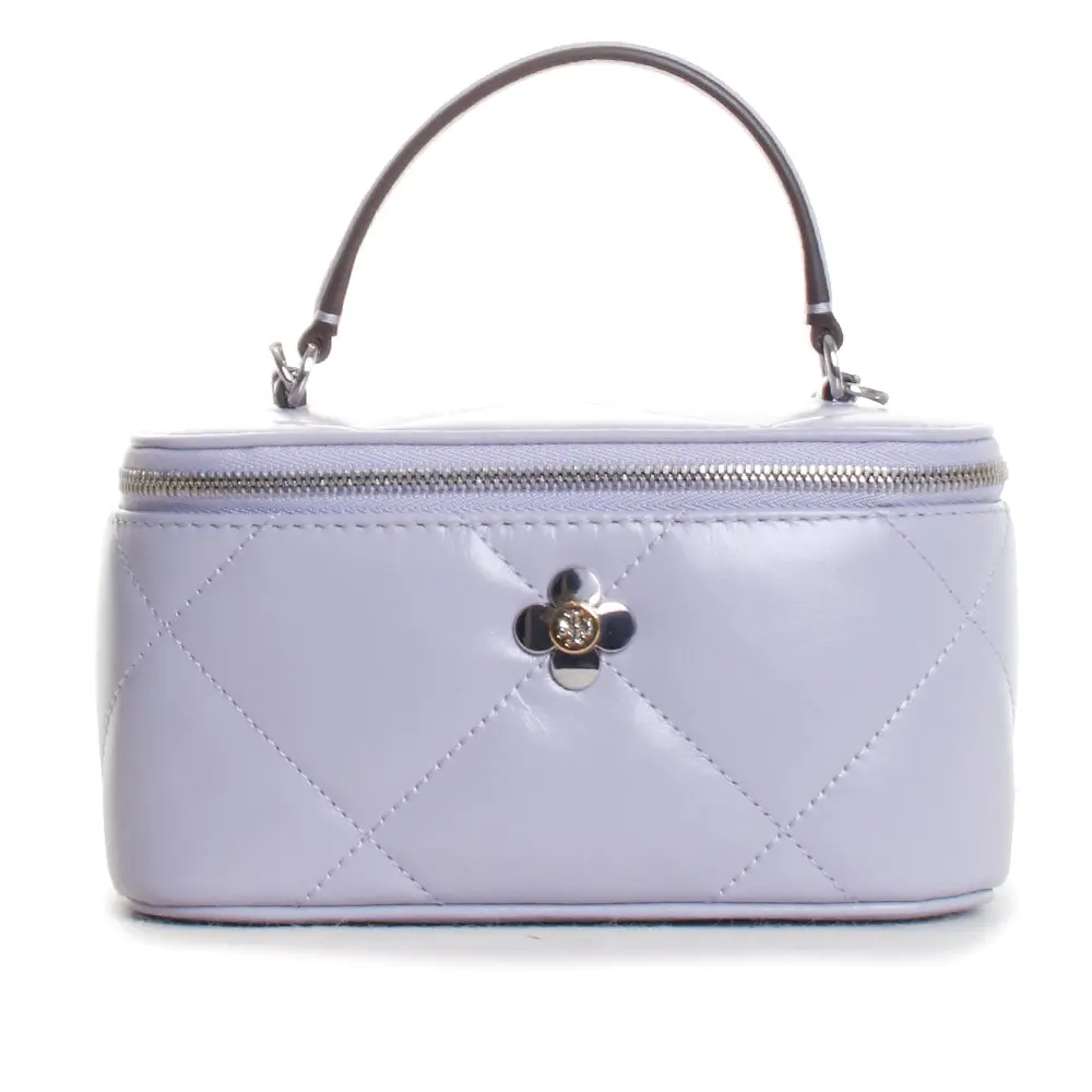 

TORY BURCH Кожаная косметичка Киры Миниатюрная женская сумка через плечо Фиолетовая