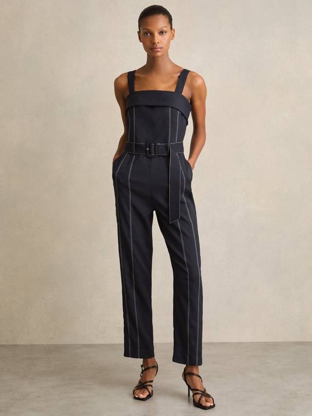 

Комбинезон Fianna с квадратным вырезом и без рукавов Reiss, Navy