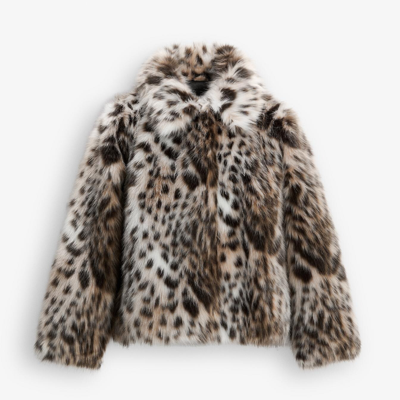 

Куртка Zara by Carlyne Cerf Leopard Faux Fur, мультиколор
