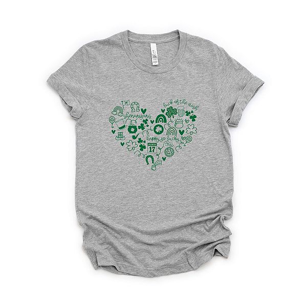 

Футболка с принтом в виде сердца ко дню святого Патрика Simply Sage Market, Heather Grey, Серый, Футболка с принтом в виде сердца ко дню святого Патрика Simply Sage Market, Heather Grey
