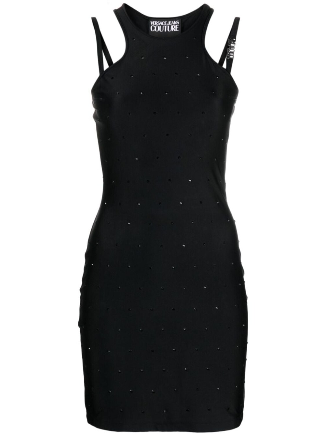 

Versace Jeans Couture облегающее платье со стразами, черный