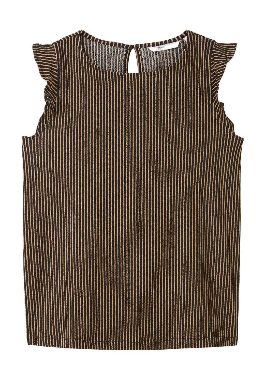 

Женский топ с короткими рукавами DENIM TOM TAILOR, цвет 35365 Black Beige