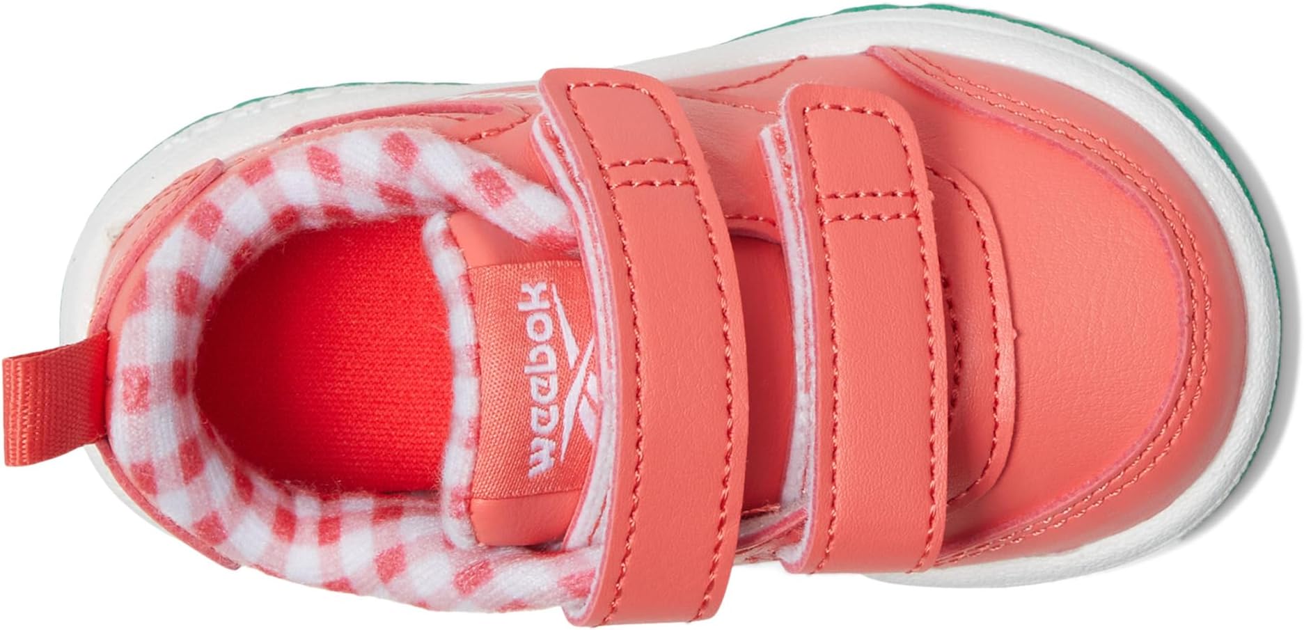 Кроссовки Reebok Kids Weebok Clasp Low 2, цвет Sunset Coral/White/Classic Green — фото 2