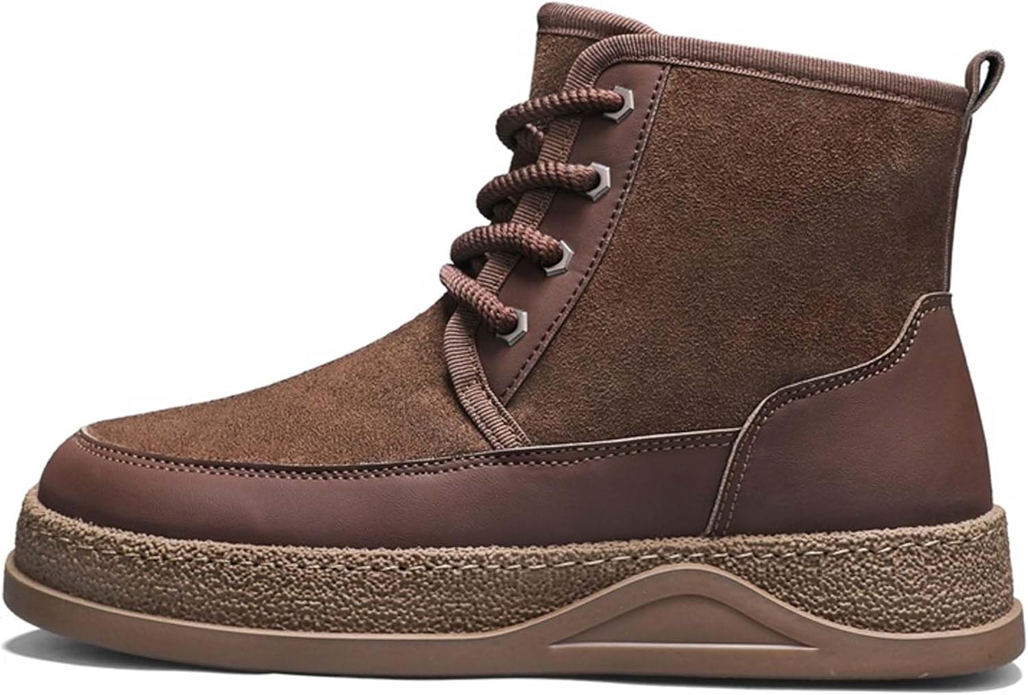 

Высокие утепленные походные ботинки с меховой подкладкой для осени и зимы, легкие и противоскользящие снежные сапоги Generic, хаки