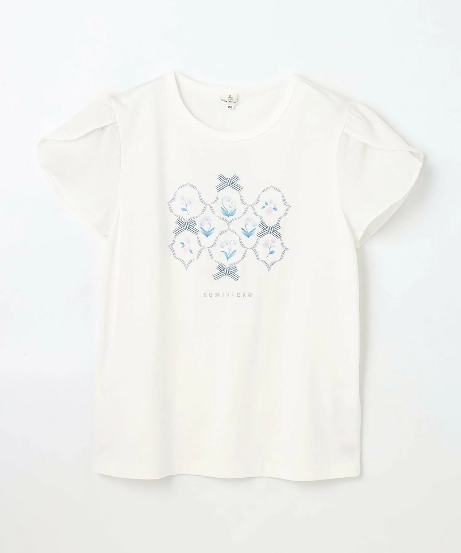 Футболка с принтом ландышей [150-160 см] Kids Suite, Off-white [002] — фото 4