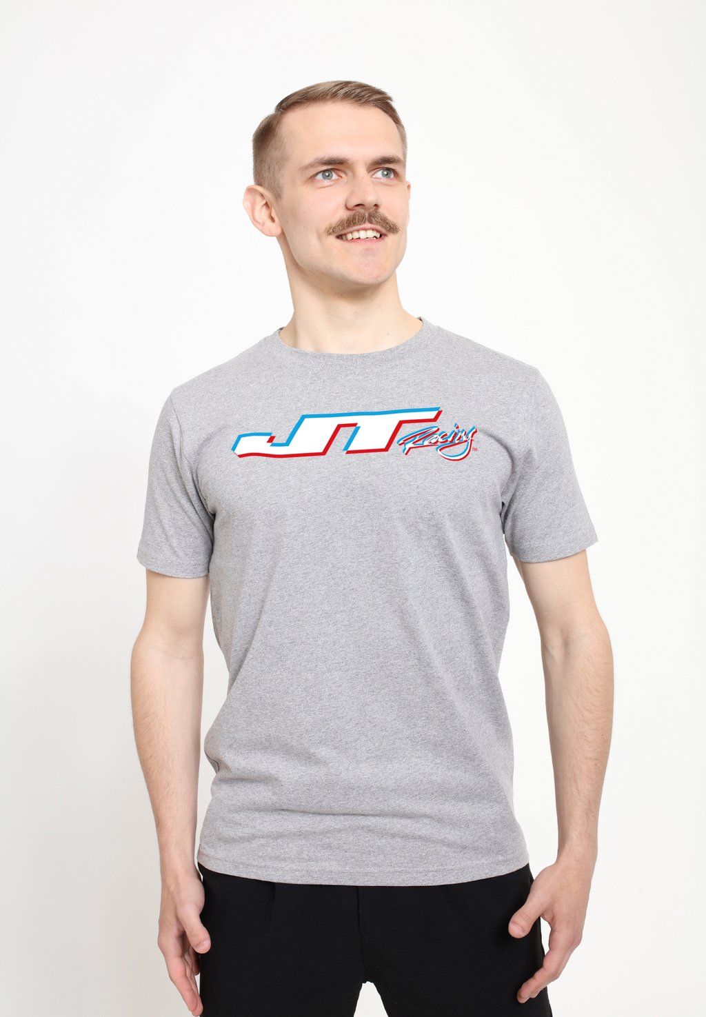 

Футболка с принтом JT RACING 3D LOGO Henry Tiger, цвет Heather Grey