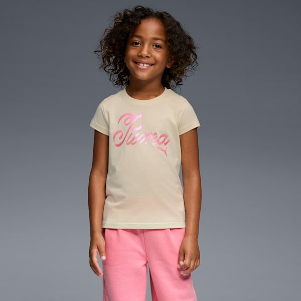 

Футболка из хлопкового джерси для больших детей Bow Society Puma, бежевый