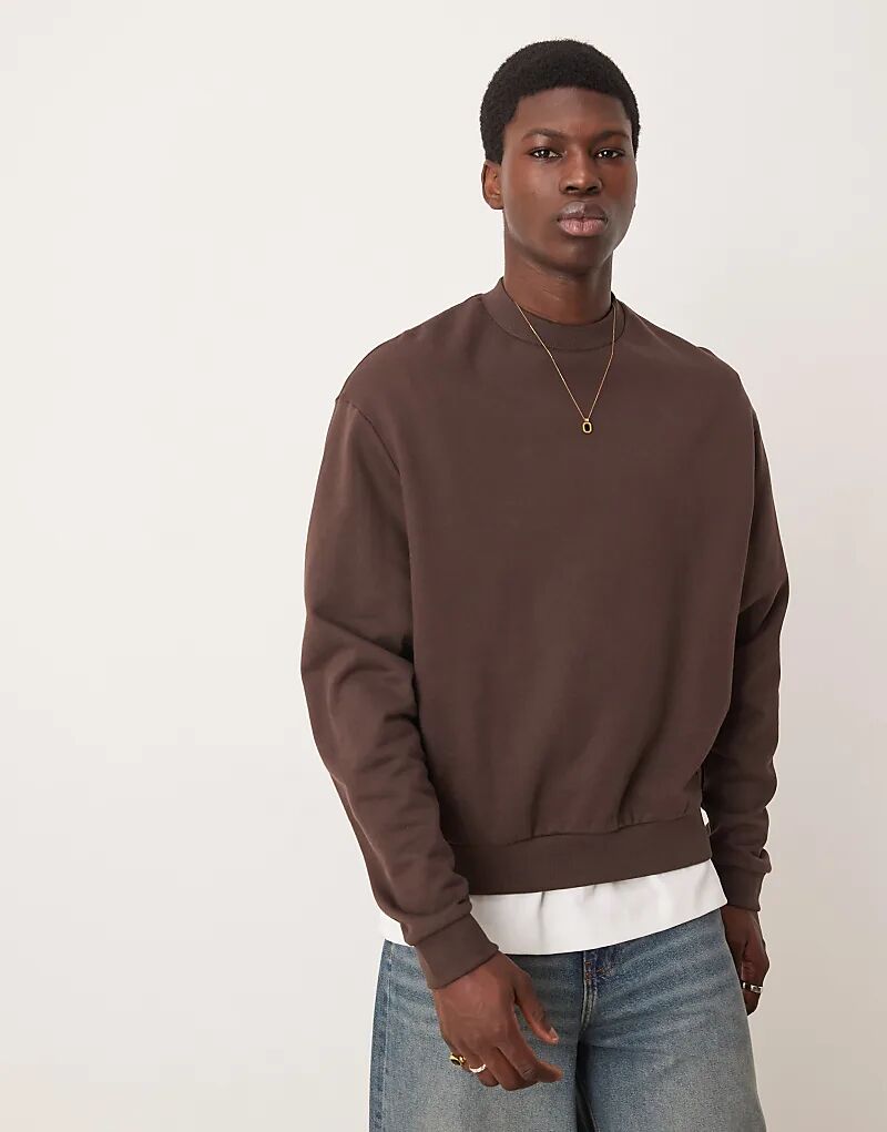 

Толстовка свободного кроя оверсайз коричневого цвета ASOS DESIGN