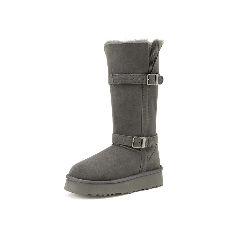 Зимние сапоги. Теплые сапоги до колена. Женские Yeezyy Reezy, Gray