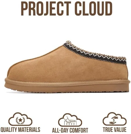 Тапочки из натуральной кожи с овчиной, Chestnut Project Cloud — фото 3