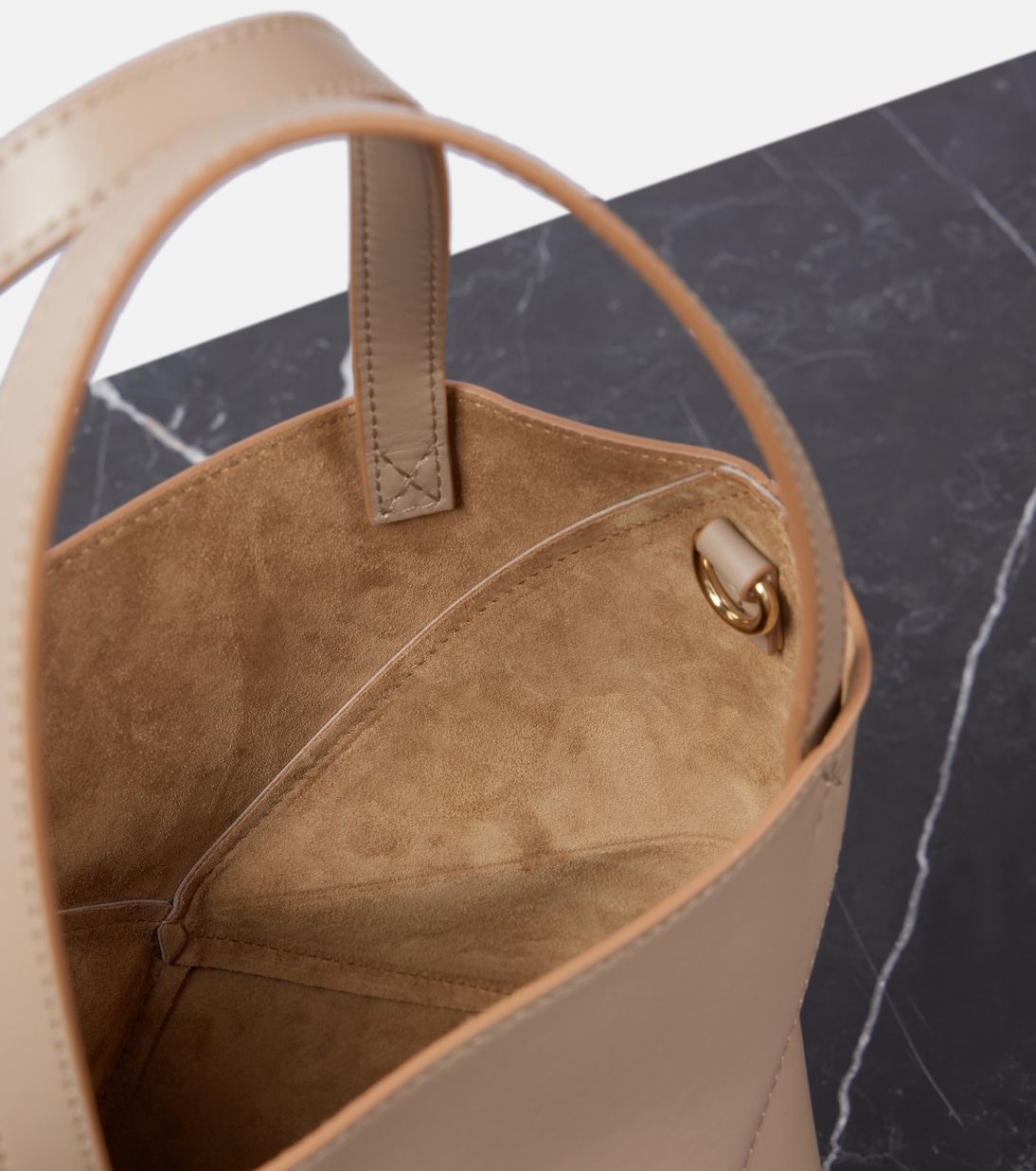 Складная кожаная сумка-пазл Fold Mini Loewe, песочный — фото 3