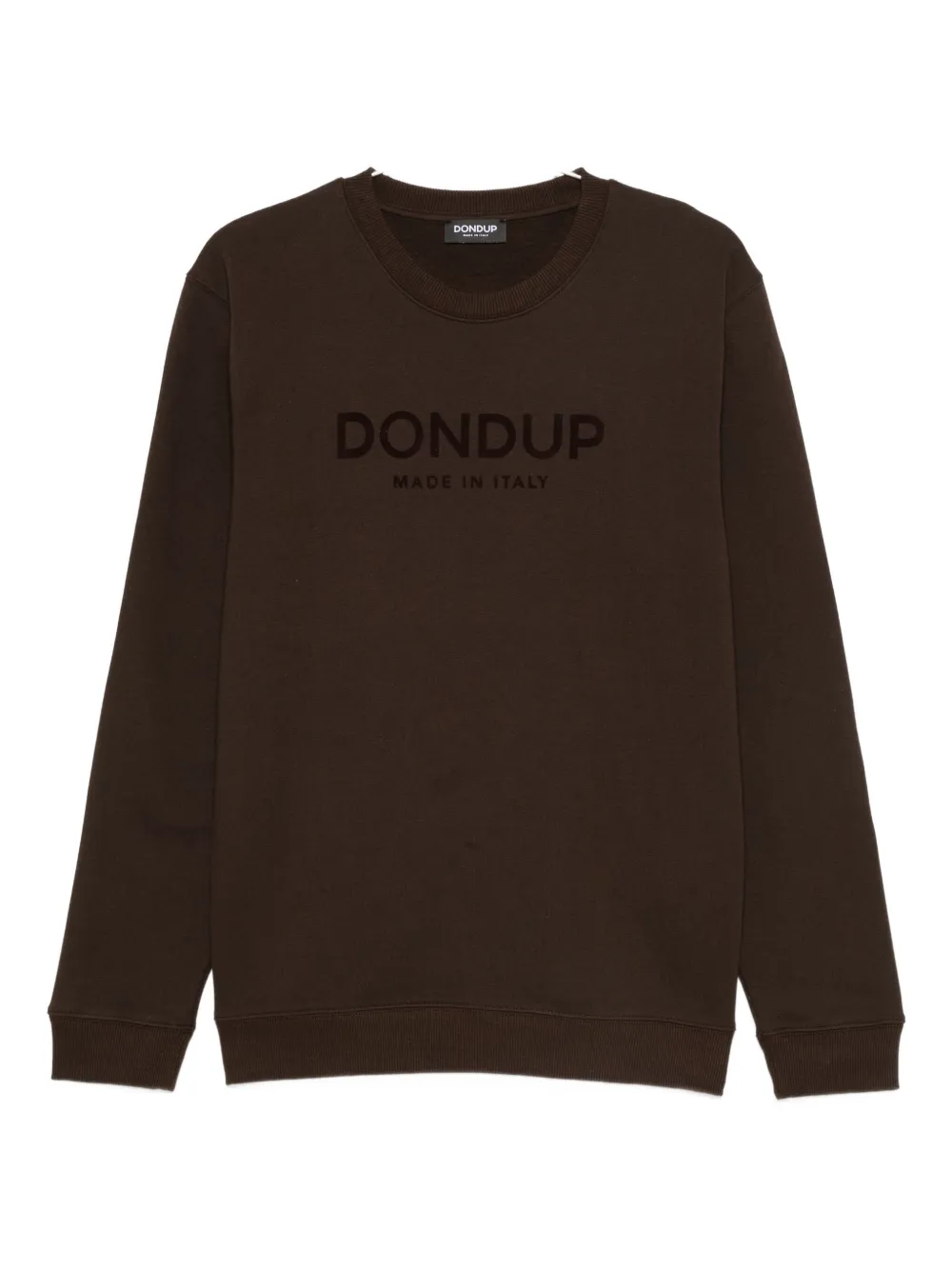 

Свитшот с флокированным логотипом Dondup, коричневый