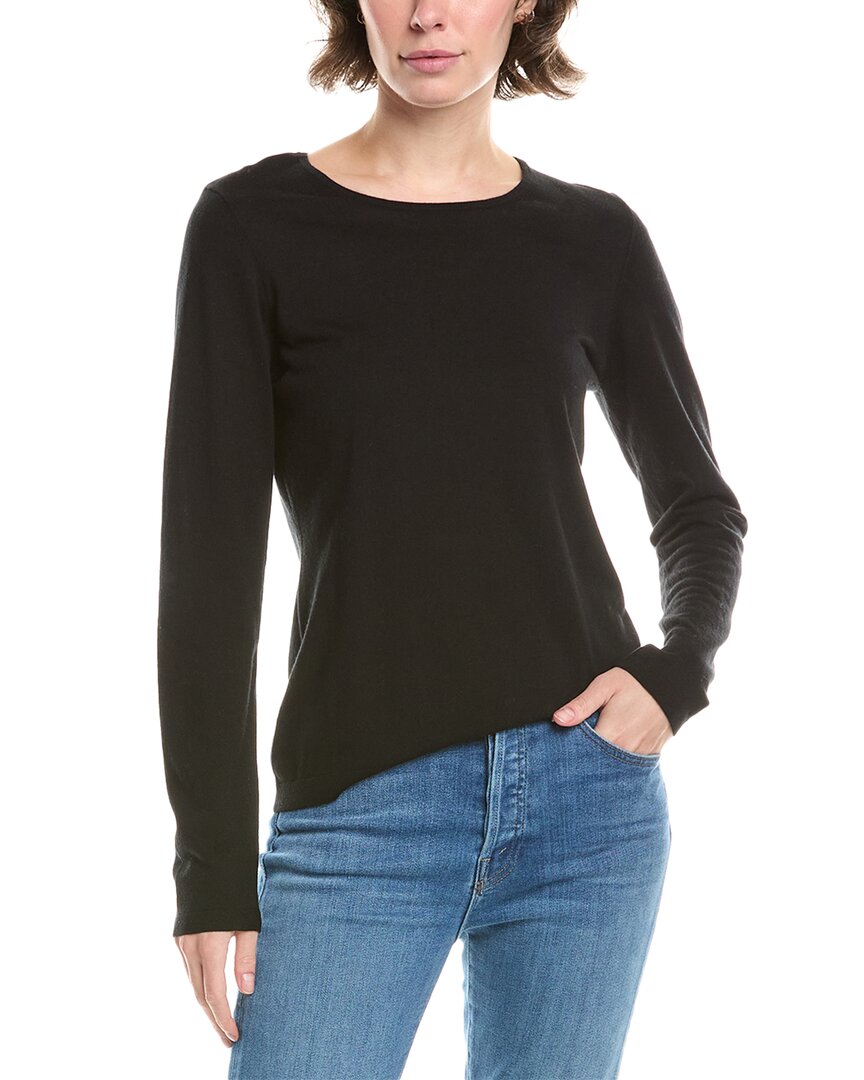 

Форте Кашемир Приталенный свитер из шелка и кашемира Forte Cashmere, черный