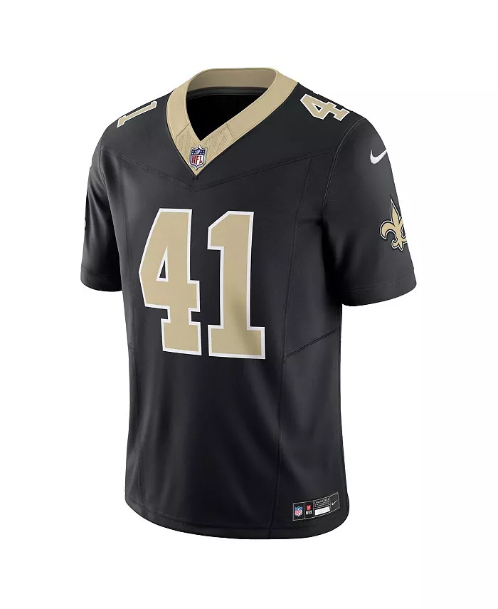 Мужская лимитированная джерси New Orleans Saints Vapor F.U.S.E. Alvin Kamara в черном цвете Nike — фото 3