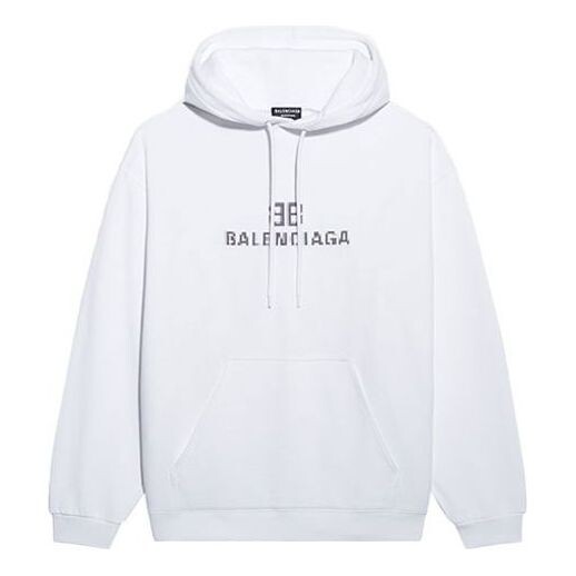 

Толстовка bb pixel medium fit hoodie 'white' Balenciaga, белый