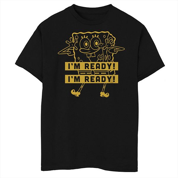 

Футболка с принтом Spongebob Squarepants I'm Ready для мальчиков Licensed Character