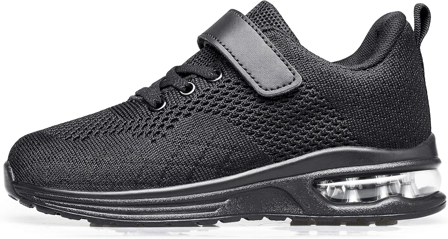 

Детские кроссовки Anlarach для малышей, мальчиков и девочек, спортивные беговые кроссовки с воздушной подушкой для малышей/маленьких детей/старших детей, черный