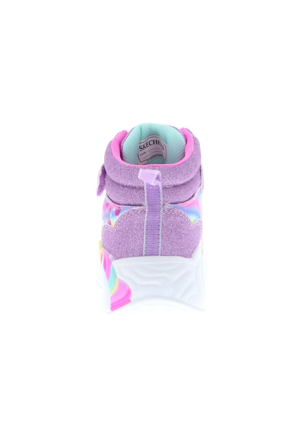 302332L/LVMT S Lights-Unicorn Dreams-Magical Dreamer детские кроссовки для девочек, полуботинки с блестками в виде сердечек единорога, фиолетовый/разноцветный SKECHERS, фиолетовый — фото 2