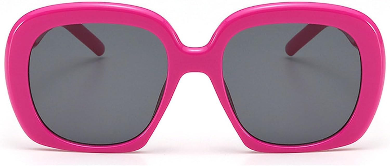 

Винтажные квадратные солнцезащитные очки для женщин и мужчин, толстая оправа, увеличенный размер, стильные овальные солнцезащитные очки с защитой от УФ-излучения UV400 mincl, Rose Gray