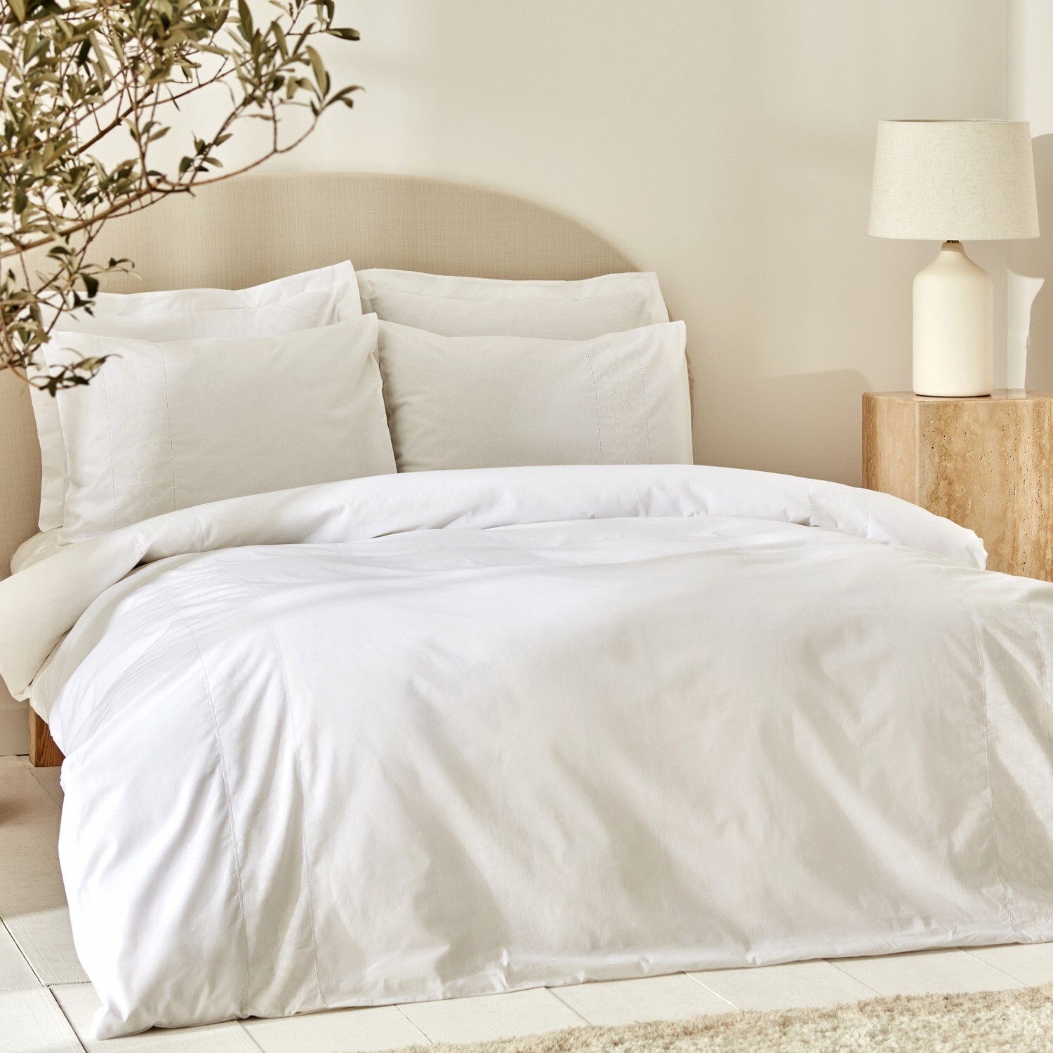 

Karaca Home White Collection Комплект постельного белья из 100% хлопка, белый