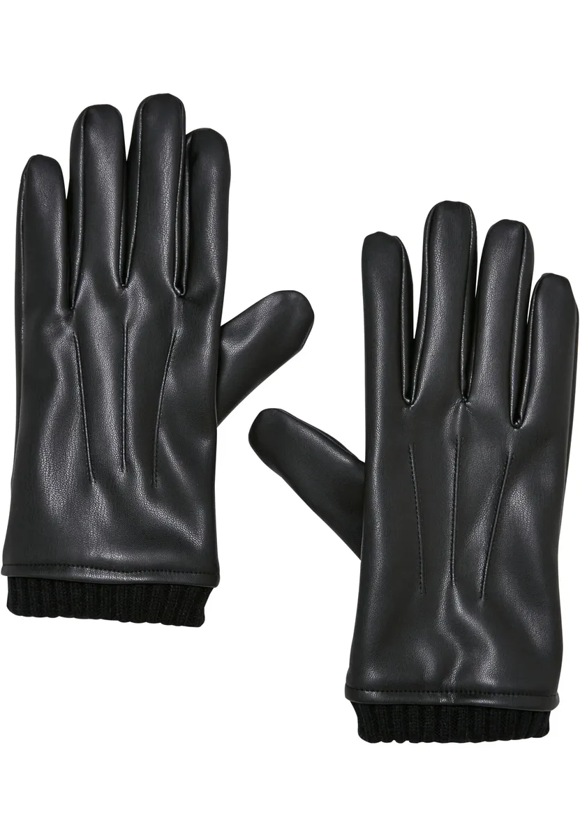 

Хлопковые перчатки URBAN CLASSICS " Urban Classics Unisex Synthetic Leather Basic Gloves", черный