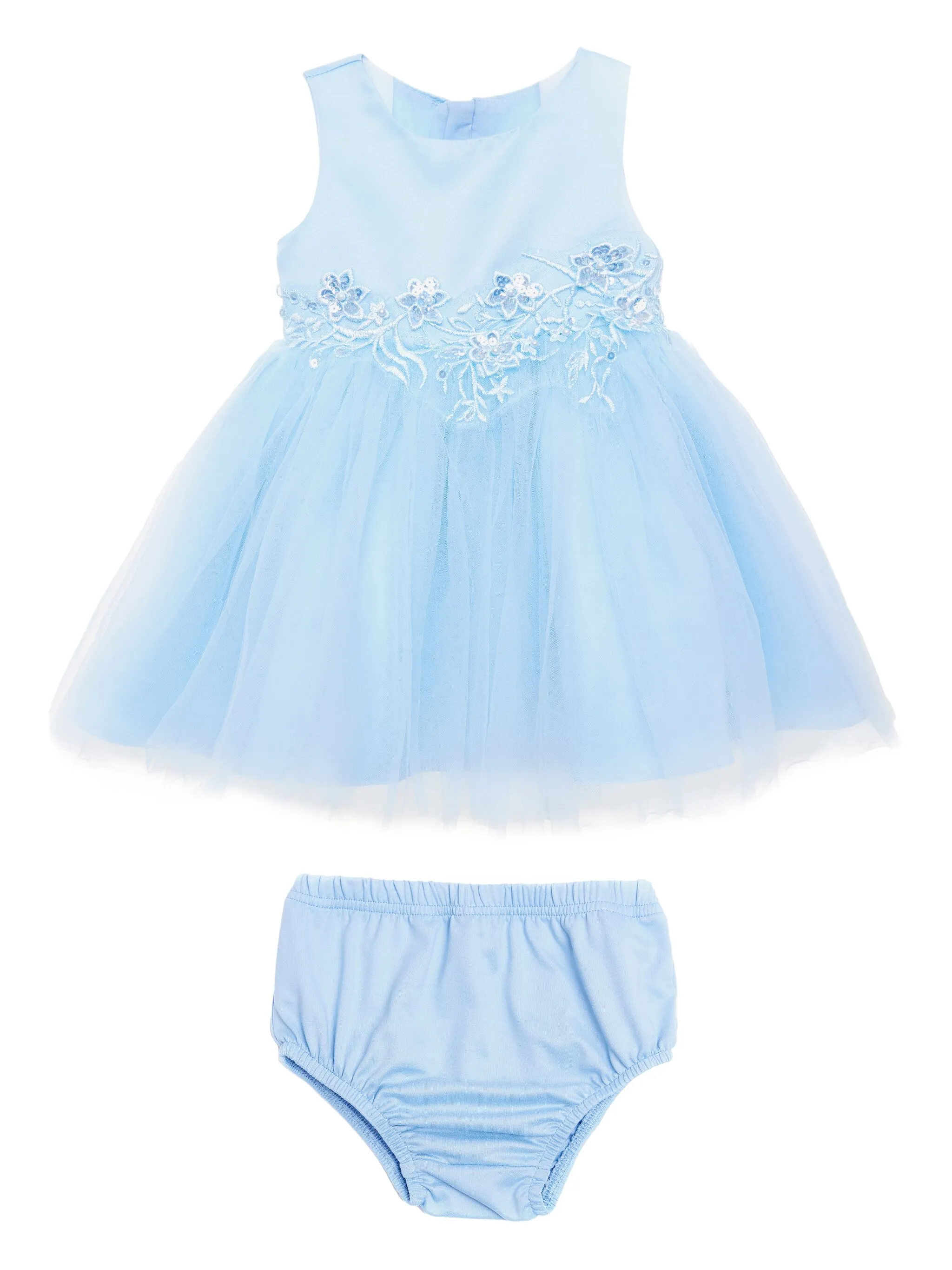 

Платье с цветочной аппликацией Iame Kids, синий