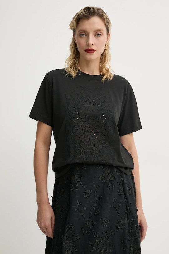 

Хлопковая футболка Fenella Munthe, черный