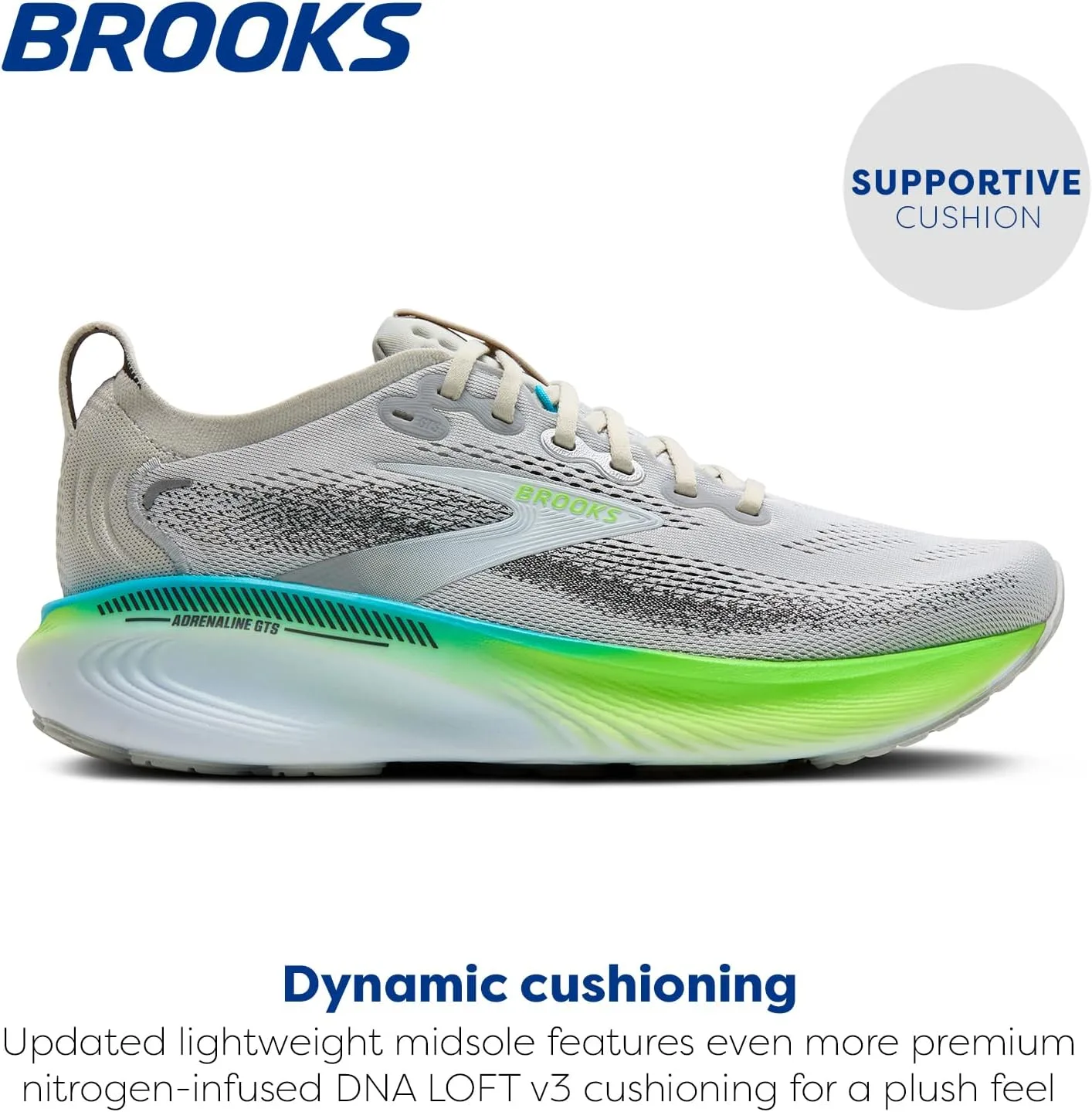 Мужские кроссовки Brooks Adrenaline GTs 25, синий/зеленый — фото 2