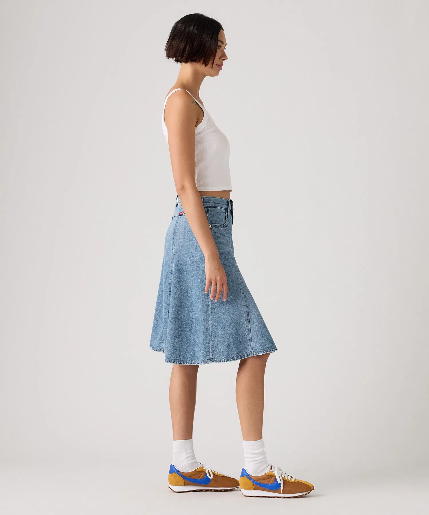 Юбка-клеш из тенсела с годетом от Levi's — фото 3