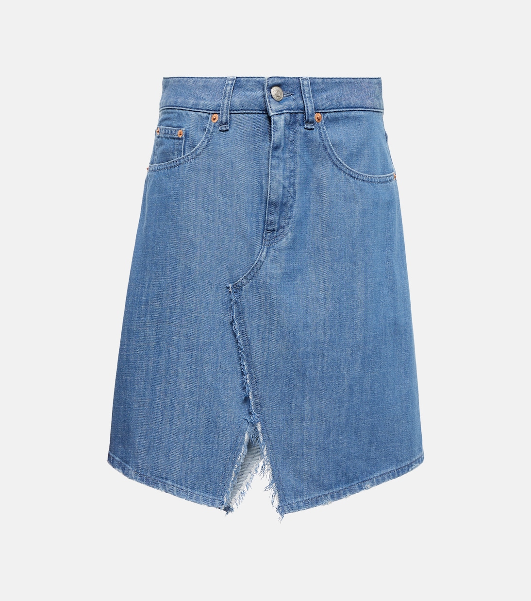 

Джинсовая мини-юбка MM6 Maison Margiela, синий