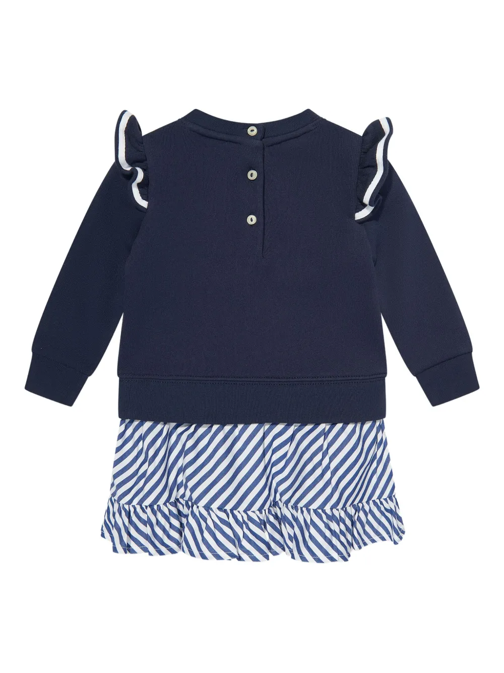 Платье-толстовка с оборками Polo Ralph Lauren Kids, синий — фото 2