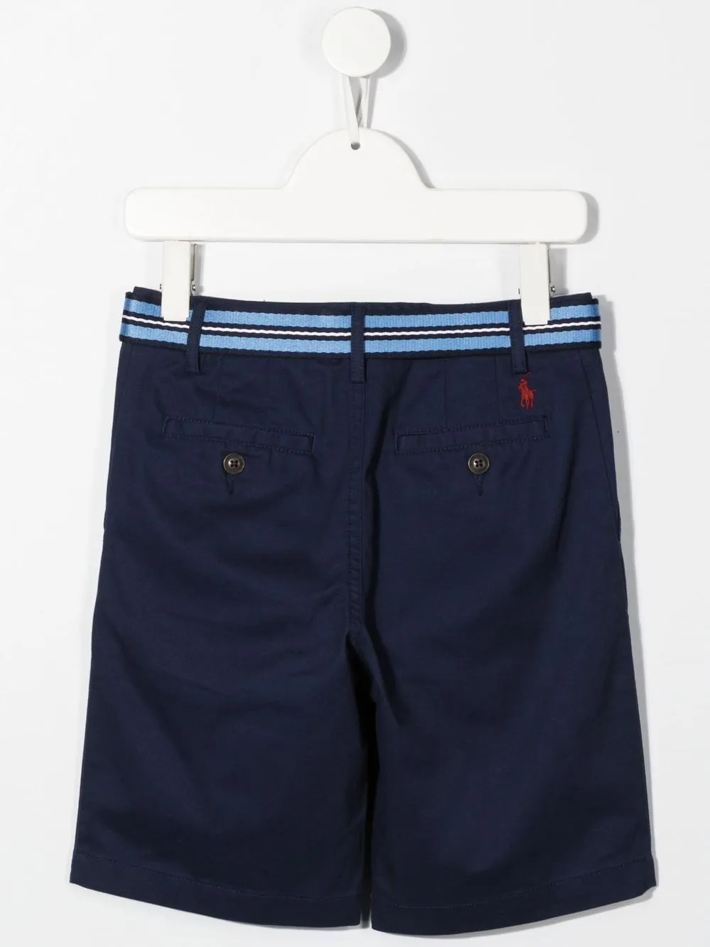 Шорты-бермуды с карманами и поясом POLO RALPH LAUREN KIDS, синий — фото 2
