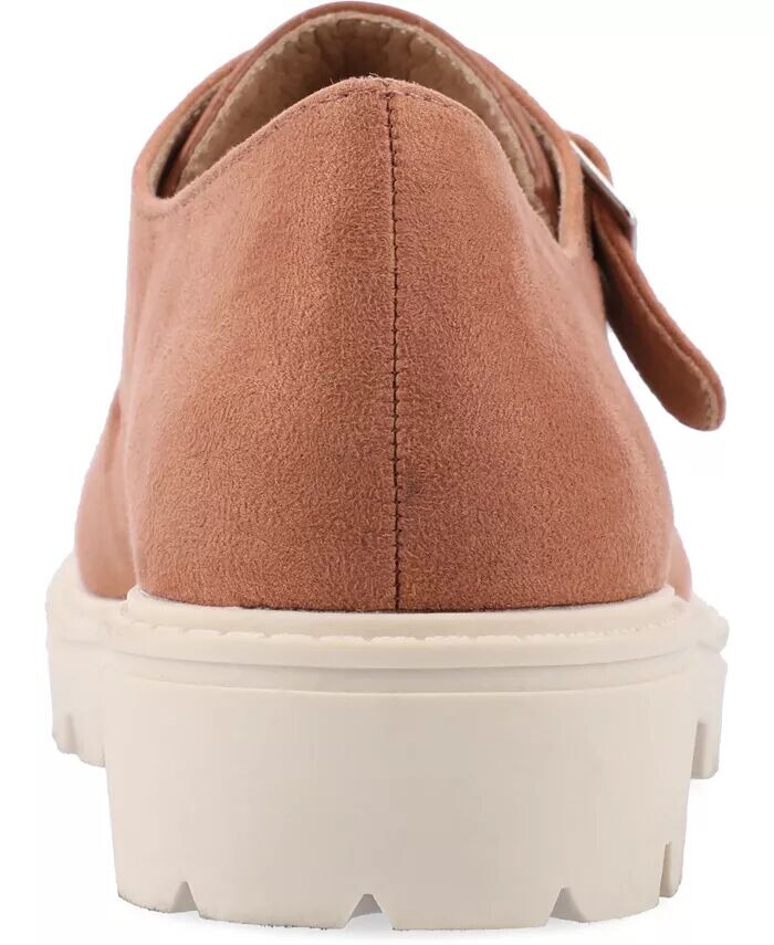 Женские мокасины Azula Almond Toe Journee Collection, коричневый/бежевый — фото 3