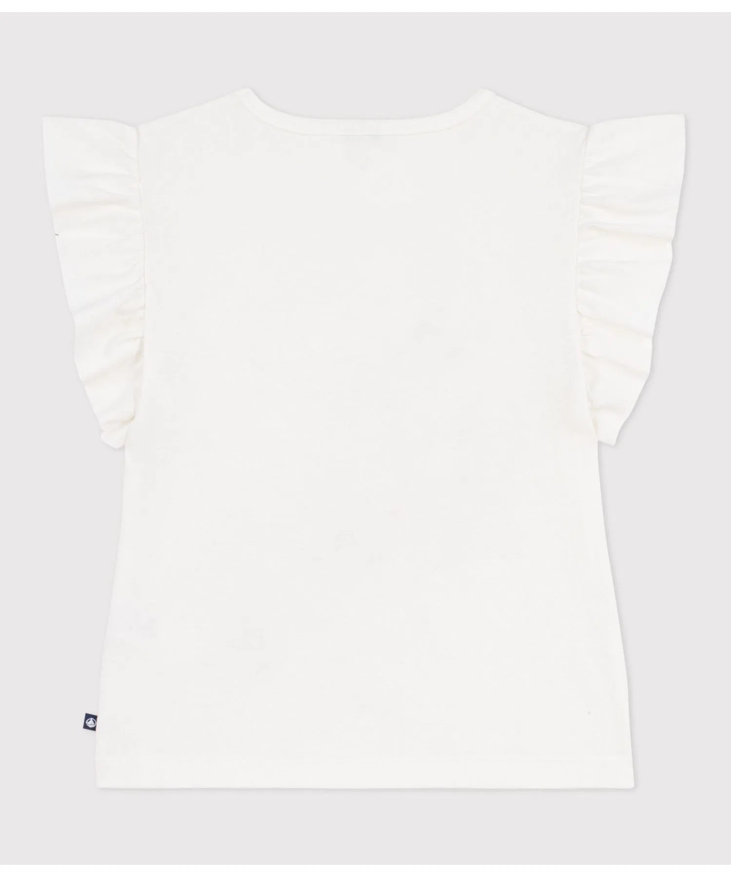 Детская футболка с цветочным принтом PETIT BATEAU белая — фото 2