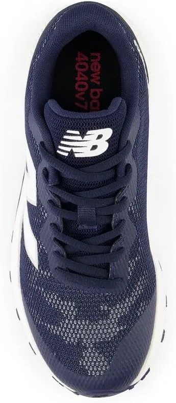 New Balance детские кроссовки FuelCell V7 для игры на искусственном газоне, темно-синий/белый — фото 3