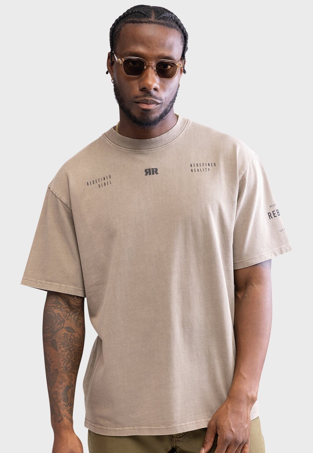 

Футболка с принтом MEMPHIS TEE Redefined Rebel, коричневый