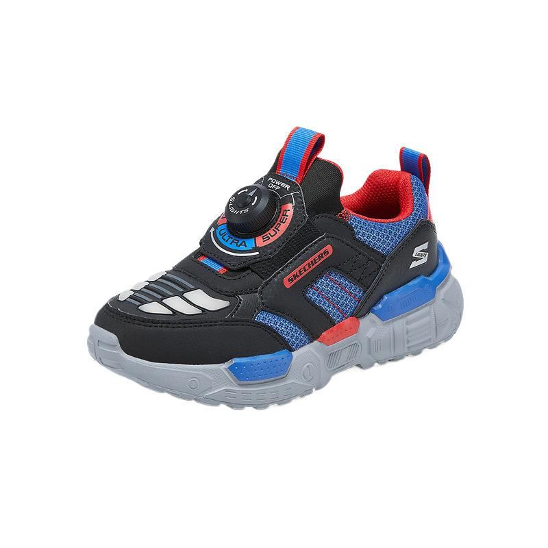 Низкие детские кроссовки для повседневной жизни Skechers, черный/красный/синий — фото 2