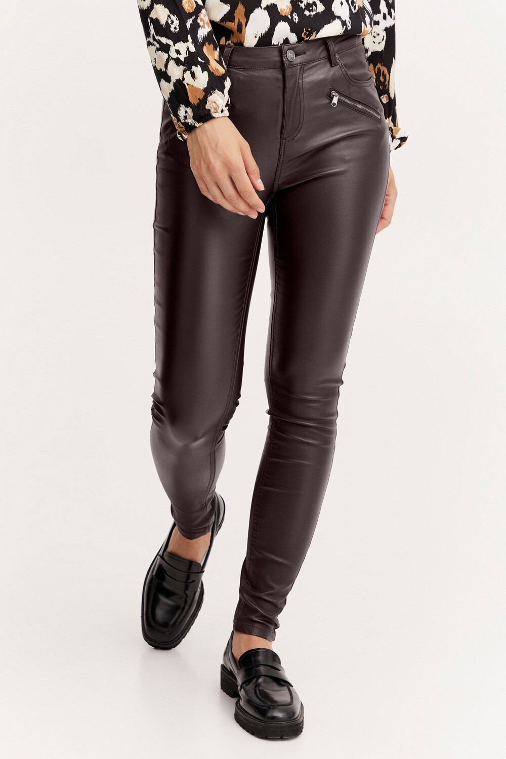 

Брюки b.young Lederimitathose BYLOLA BYKIKO DECO ZIP 20806816, коричневый