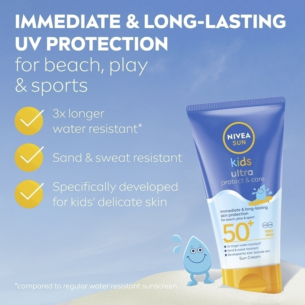 Солнцезащитное молочко для защиты от солнца и игр для детей SPF 50+ Nivea, 150 мл — фото 3
