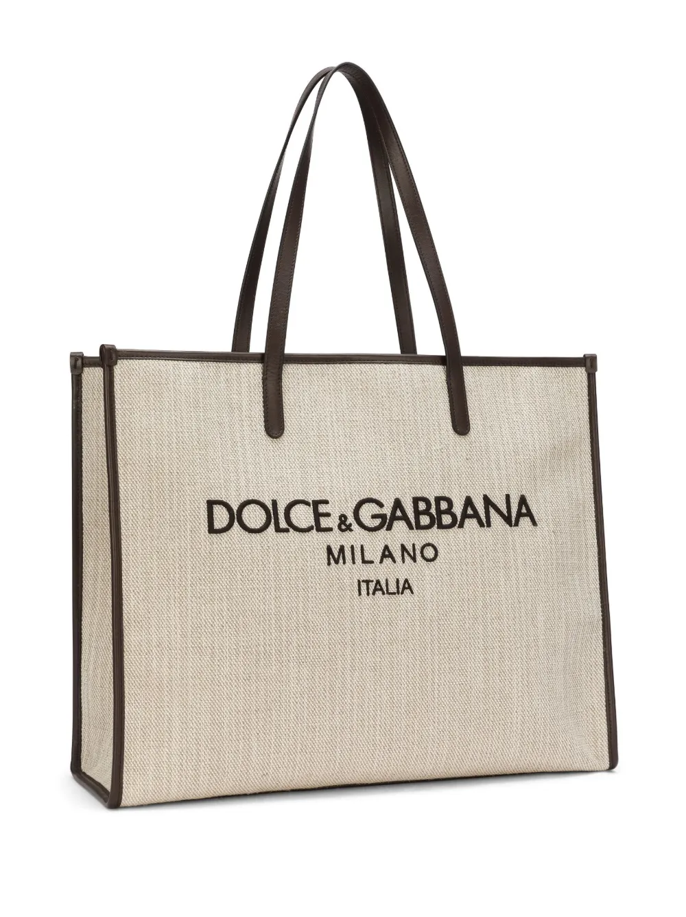 Сумка-тоут Milano с вышитым логотипом Dolce & Gabbana, светло-бежевый — фото 4