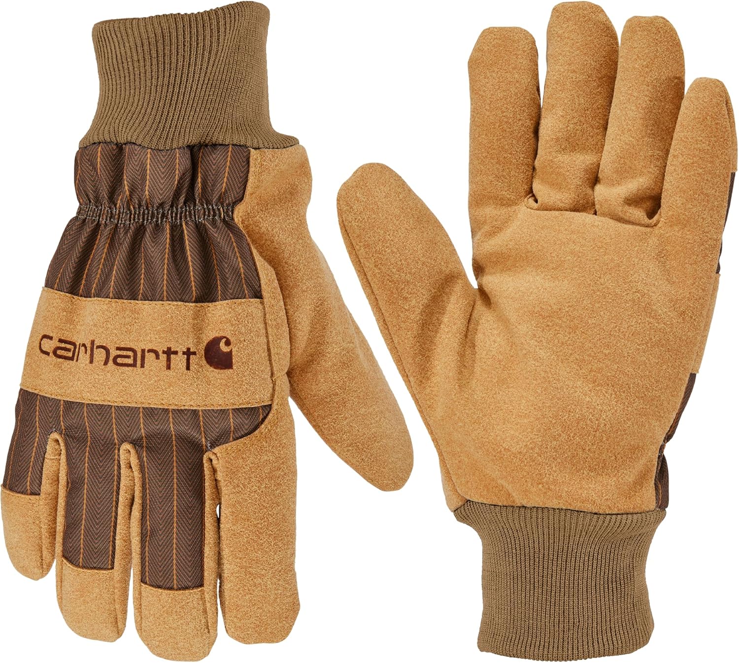 

Мужские перчатки Carhartt GW0827M с утепленными синтетическими замшевыми манжетами, Brown Rr Stripe