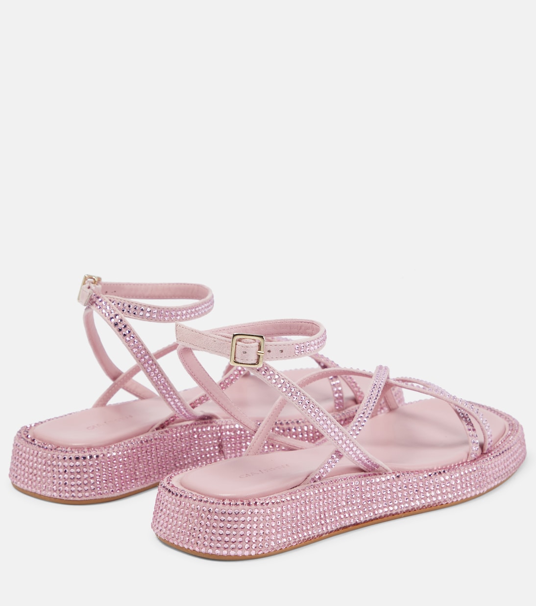 Босоножки Gia/Rhw Rosie из кожи с отделкой, размер 16 Gia Borghini, розовый — фото 3