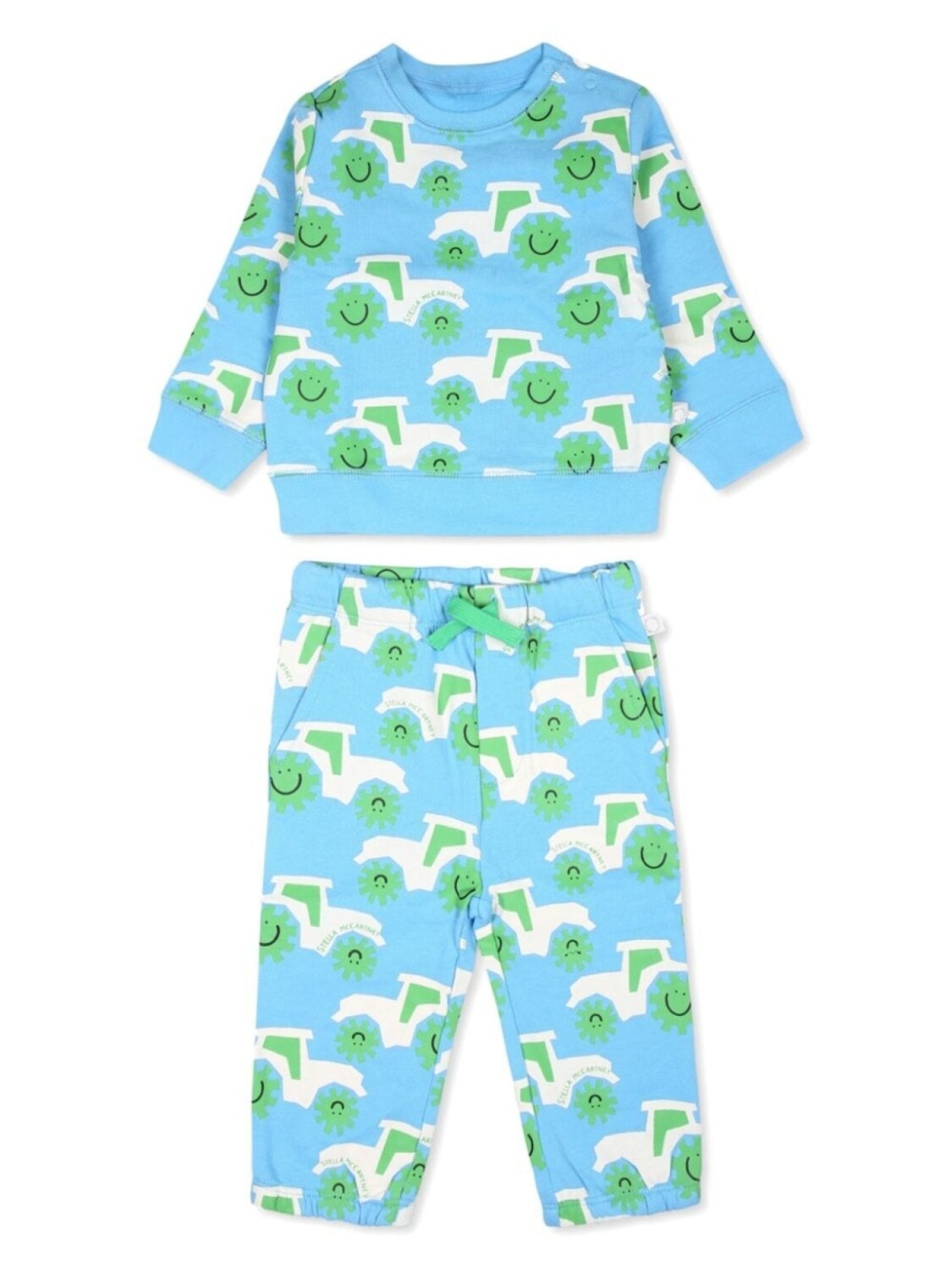 

Stella McCartney Kids спортивный костюм с принтом трактора, синий