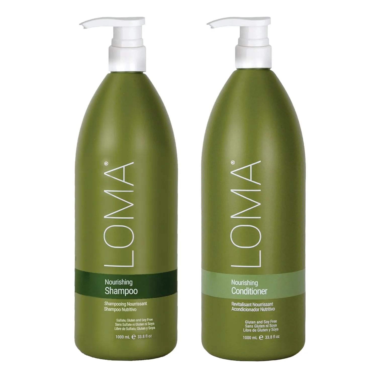 Набор для ухода за волосами Loma Hair Care: питательный шампунь и кондиционер. 1000 мл (2 шт.)